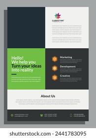 Corporate business digital marketing agency flyer design and brochure cover template