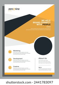 Corporate business digital marketing agency flyer design and brochure cover template