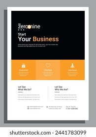 Corporate business digital marketing agency flyer design and brochure cover template