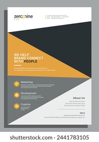 Corporate business digital marketing agency flyer design and brochure cover template