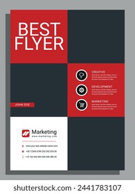 Corporate business digital marketing agency flyer design and brochure cover template