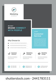 Corporate business digital marketing agency flyer design and brochure cover template