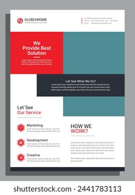 Corporate business digital marketing agency flyer design and brochure cover template