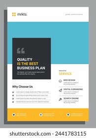 Corporate business digital marketing agency flyer design and brochure cover template