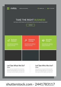 Corporate business digital marketing agency flyer design and brochure cover template