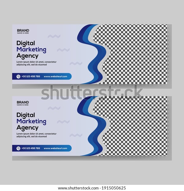 Corporate business Digital marketing agency\
social media cover\
template