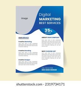 Corporate Business Digital Marketing Flyers Company Sponsor Ads, Free PSD Office Poster 