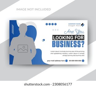Corporate business and digital marketing social media video thumbnail or web banner template
