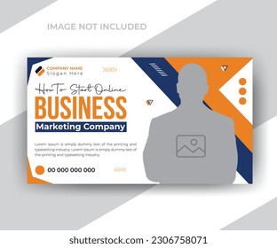 Corporate business and digital marketing youtube video thumbnail or web banner template