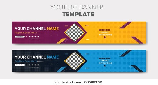 Corporate business and digital marketing youtube banner template design