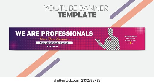 Corporate business and digital marketing youtube banner template design