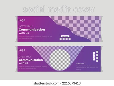 Corporate Business Digital social media design cover template promotion.