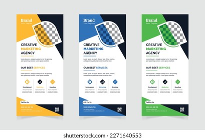 Corporate business dl flyer or rack card design template 