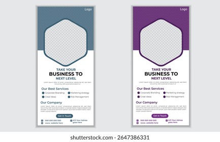 Corporate Business dl flyer template rollup banner template layout design