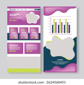 Corporate business email newsletter template for website ui interface layout design, Editable website landing page and website heard design for website page layout