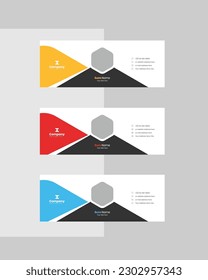 Corporate Business Email Signature Template and Web Banner Design.