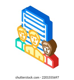 corporate business ethics isometric icon vector. corporate business ethics sign. isolated symbol illustration