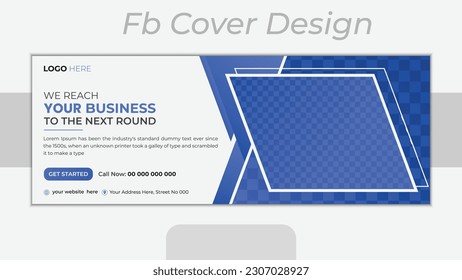 Corporate Business Facebook Cover Design Template, Minimal and Creative Business Web Banner Design