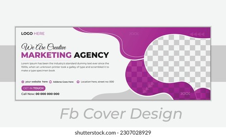 Corporate Business Facebook Cover Design Template, Minimal and Creative Business Web Banner Design