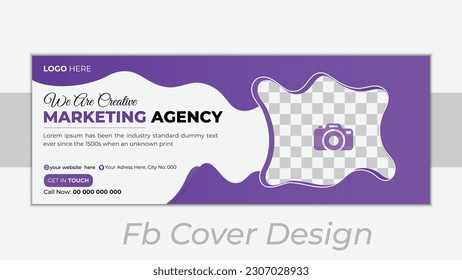 Corporate Business Facebook Cover Design Template, Minimal and Creative Business Web Banner Design