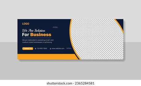 Corporate business facebook cover design, Digital marketing agency facebook cover template 