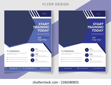 Corporate Business Fitness Gym Flyer Design Template Vector Layout Design Template