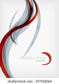 Corporate business flowing lines brochure or presentation template