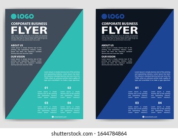 corporate business flyer in a4 size, vector poster cover brochure design template