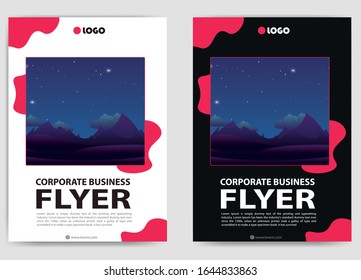 corporate business flyer in a4 size, vector poster cover brochure design template