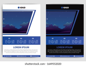 corporate business flyer in a4 size, vector brochure cover poster design template