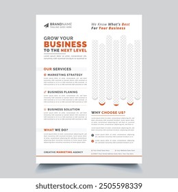 Corporate Business Flyer A4 Size Template Design