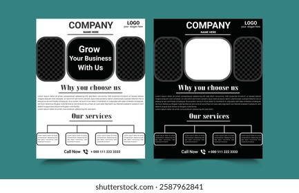 Corporate Business flyer, abstract business Leaflet Flyer vector design presentation layout a4 size