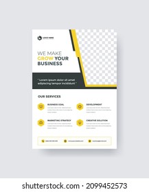Corporate business flyer and brochure cover or poster template ready to print in a4 size. for marketing, proposal, promotion, advertise. 