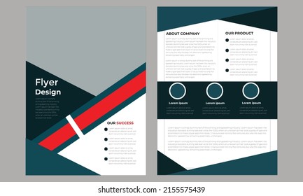 Corporate business flyer or brochure design in double sided Free Vector