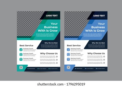 Corporate Business Flyer cover design layout ,vector template in A4 size