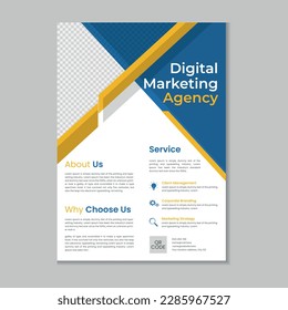 Corporate business flyer, Flyer cover design, Annual report, Corporate presentation, Agency marketing poster, Digital marketing flyer, Business brochure and editable print ready layout template design