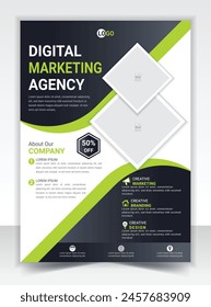 Corporate business flyer, Flyer cover design, Corporate presentation, Agency marketing poster