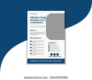 Corporate business flyer design 2025 new calculation In Print Ready Eps
