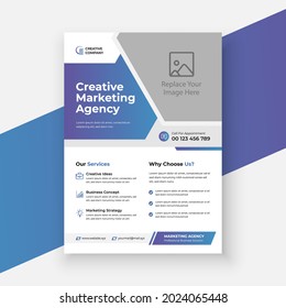Corporate Business Flyer Design, A4 Vector Flyer Template