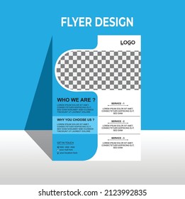 Corporate and business flyer design a4 template.  Brochure cover design layout.