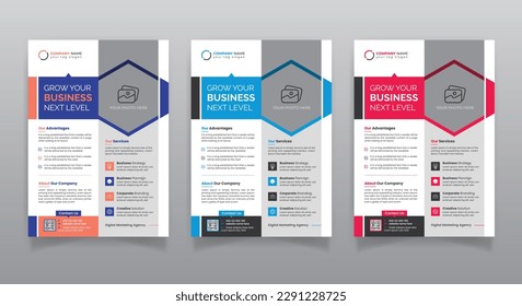 Corporate business flyer design, A4 print ready brouchure template