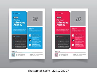 Corporate business flyer design, A4 print ready brouchure template