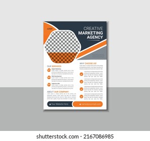 Corporate business flyer design and brochure cover page template design