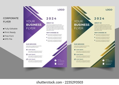 Corporate business flyer design and brochure cover template