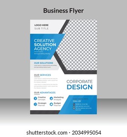 Corporate business flyer design and digital marketing agency template