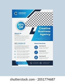 Corporate business flyer design, digital marketing agency premium vector