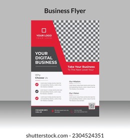 Corporate Business Flyer Design und Broschüren-Titelvorlage der Digital-Marketing-Agentur mit Foto Free Vector	