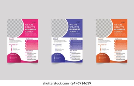 corporate business flyer design graphic design poster banner art branding marketing graphics flyer designer Corporate blue white red Present Design Elegant Modern Recent Creative Luxury Personal