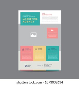 Corporate Business Flyer Design or Handout and leaflet design or Marketing sheet Brochure Design