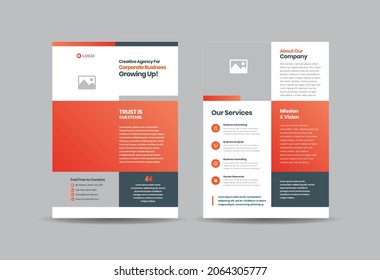 Corporate Business Flyer Design Or Handout And Leaflet Design Or Marketing Sheet Brochure Design